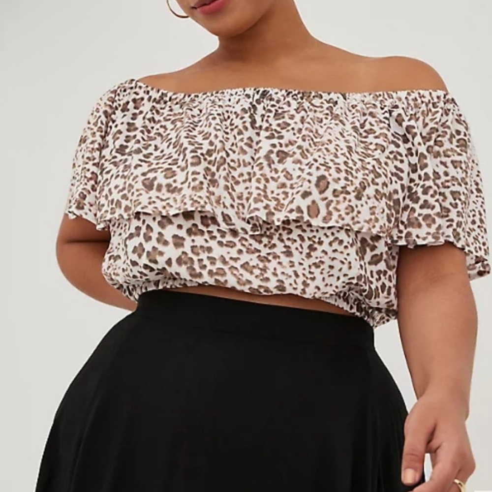 Torrid Animal Print Off-Shoulder Blouse And Skirt